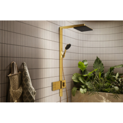 kpl prysznicowy 210/340 2jet z termostatem ShowerSelect Comfort Złoty Optyczny Polerowany Raindance Alive Q HANSGROHE 24590990