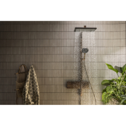 kpl prysznicowy 210/340 2jet EcoSmart z termostatem ShowerSelect Comfort Brąz Szczotkowany Raindance Alive Q HANSGROHE 24591140