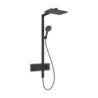 Komplet prysznicowy 210/340 2jet EcoSmart z termostatem ShowerSelect Comfort Czarny Matowy Raindance Alive Q HANSGROHE 24591670