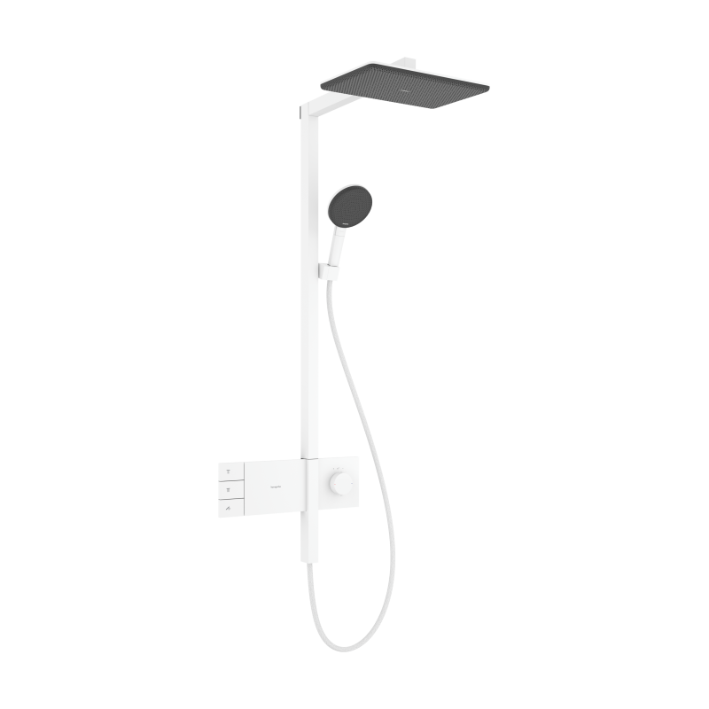 Komplet prysznicowy 210/340 2jet EcoSmart z termostatem ShowerSelect Comfort Biały Matowy Raindance Alive Q HANSGROHE 24591700