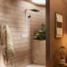 Komplet prysznicowy 210/340 2jet EcoSmart z termostatem ShowerSelect Comfort Biały Matowy Raindance Alive Q HANSGROHE 24591700