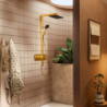 kpl prysznicowy 210/340 2jet EcoSmart z termo. ShowerSelect Comfort Złoty poler Raindance Alive Q HANSGROHE 24591990