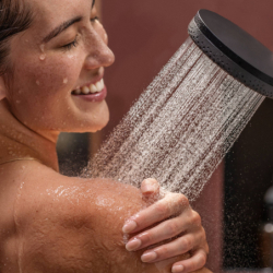 Komplet prysznicowy 300 1jet z termostatem Ecostat Element Czarny Matowy Raindance Alive S Puro HANSGROHE 24592670