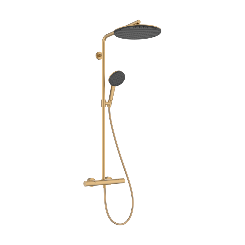 Komplet prysznicowy 300 1jet EcoSmart z termostatem Ecostat Element Brąz Szczotkowany Raindance Alive S Puro HANSGROHE 24593140