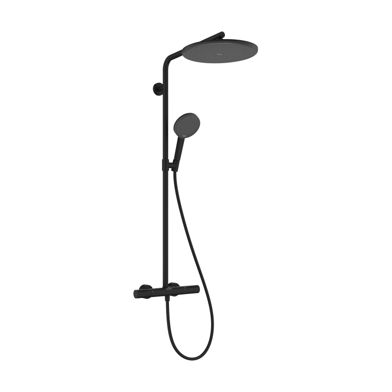 Komplet prysznicowy 300 1jet EcoSmart z termostatem Ecostat Element Czarny Matowy Raindance Alive S Puro HANSGROHE 24593670