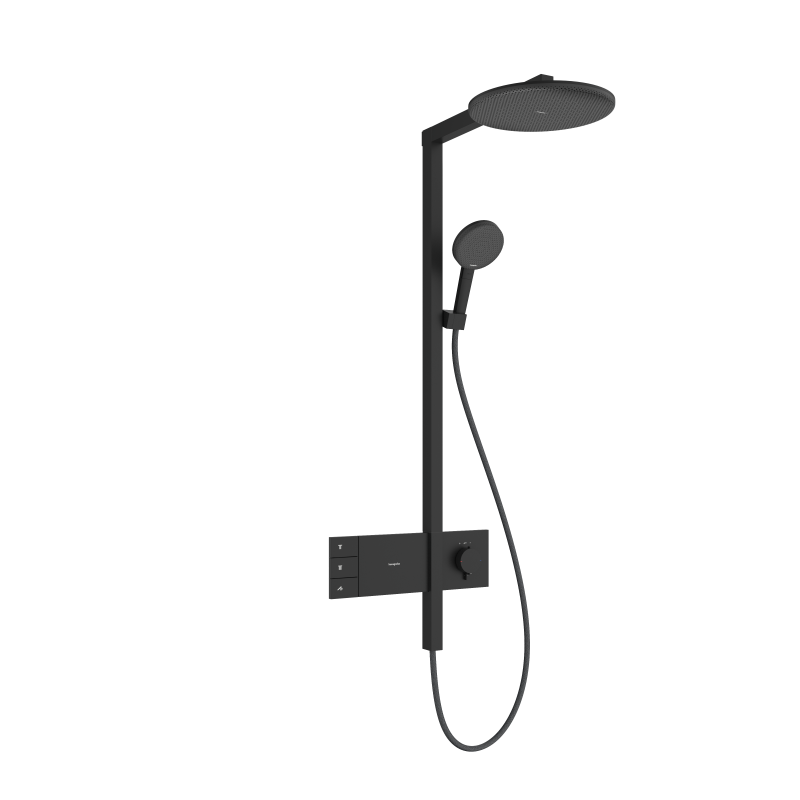 Komplet prysznicowy 300 2jet z termostatem ShowerSelect Comfort Czarny Matowy Raindance Alive S HANSGROHE 24595670