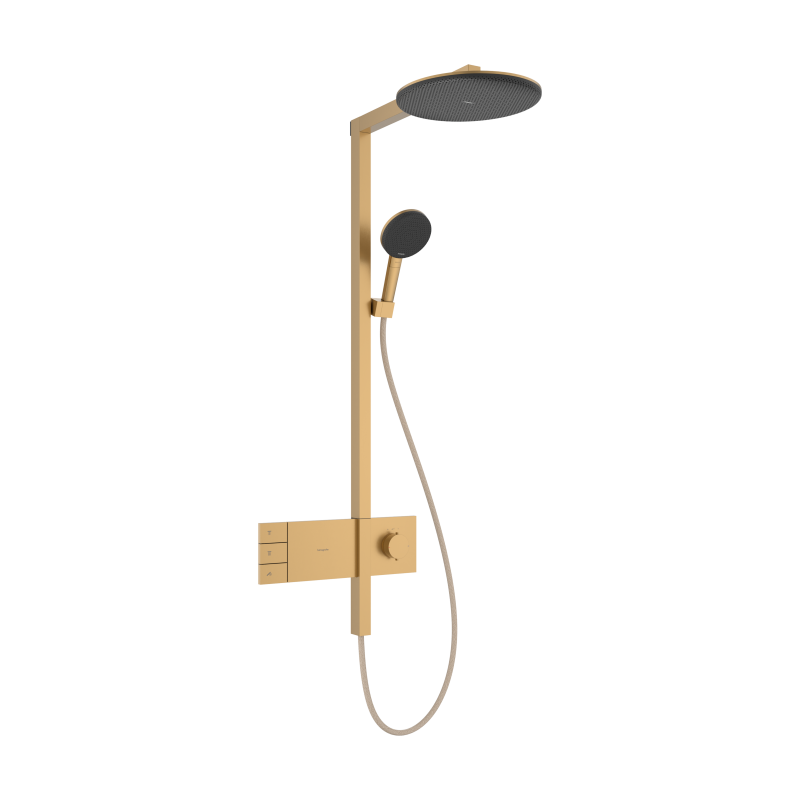 Komplet prysznicowy 300 2jet EcoSmart z termostatem ShowerSelect Comfort Brąz Szczotkowany Raindance Alive S HANSGROHE 24596140