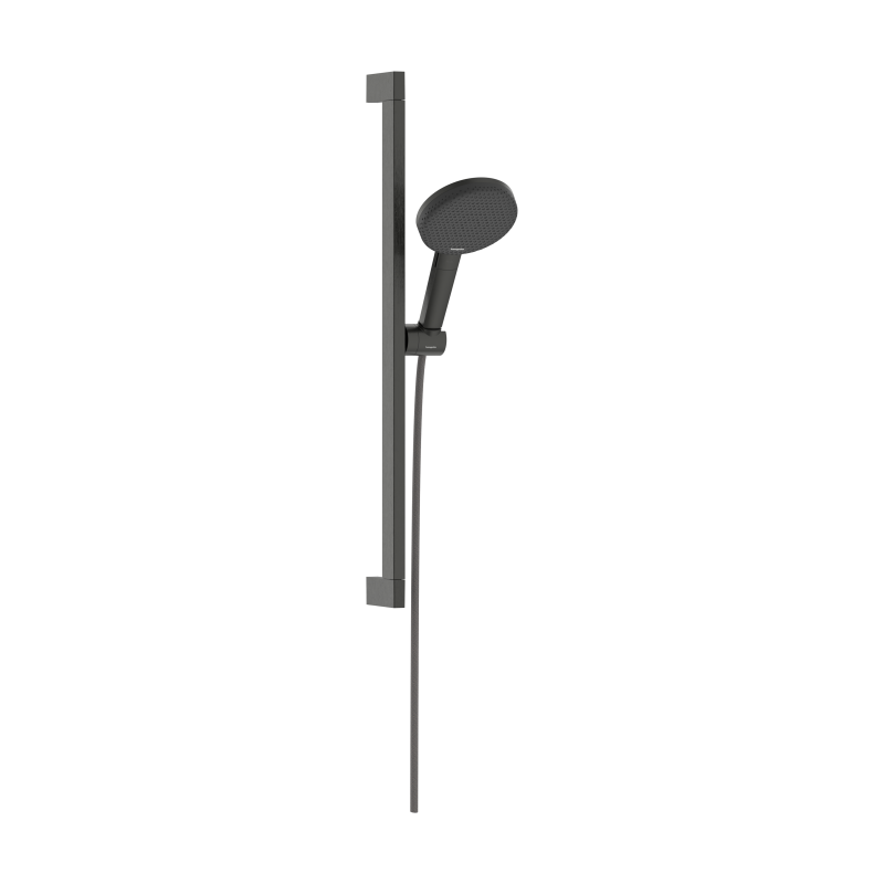 Set prysz. 125 3jet EcoSmart z drążek Unica E Puro 65 EasySlide Czarny Chrom brushed Raindance Alive Select S HANSGROHE 24600340