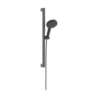 Set prysz. 125 3jet EcoSmart z drążek Unica E Puro 65 EasySlide Czarny Chrom brushed Raindance Alive Select S HANSGROHE 24600340