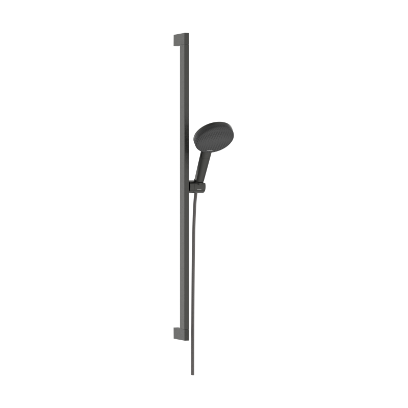 Set prysz. 125 3jet EcoSmart drążek Unica E Puro 90 EasySlide Czarny Chrom brushed Raindance Alive Select S HANSGROHE 24601340