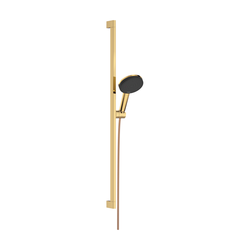 Set prysznic 125 3jet EcoSmart z drążkiem Unica E Puro 90 cm EasySlide Złoty poler Raindance Alive Select S HANSGROHE 24601990