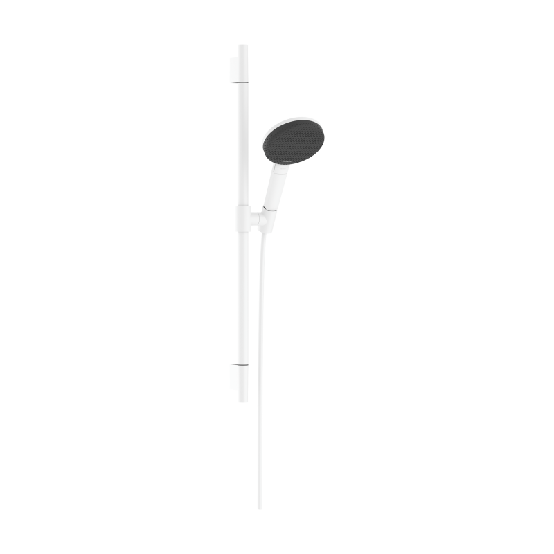 Zestaw prysznicowy 125 3jet EcoSmart z drążkiem Unica S Puro 65 cm Biały Matowy Raindance Alive Select S HANSGROHE 24602700