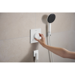 Punktowy Set prysznic 125 3jet EcoSmart z wężem Designflex 160 cm Biały mat Raindance Alive Select S HANSGROHE 24611700