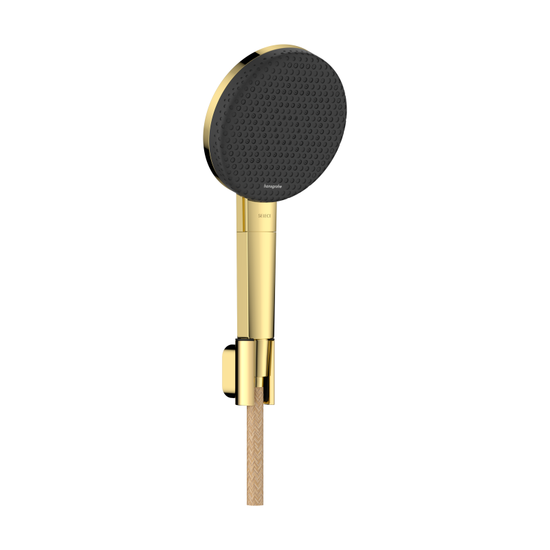 Punktowy Set prysznic 125 3jet EcoSmart z wężem Designflex 160 cm Złoty poler Raindance Alive Select S HANSGROHE 24611990