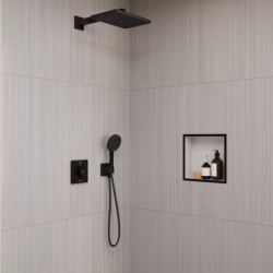 System prysznic 210/340 1jet z baterią termo. i iBox universal 2, podtynkowy Czarny Matowy Raindance Alive Q HANSGROHE 24620670