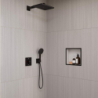 System prysznic 210/340 1jet z baterią termo. i iBox universal 2, podtynkowy Czarny Matowy Raindance Alive Q HANSGROHE 24620670