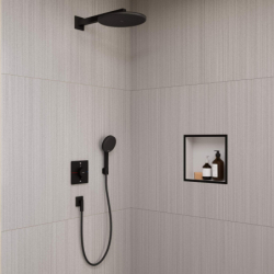 System prysznic 300 1jet z baterią termo. i iBox universal 2, podtynkowy Czarny Matowy Raindance Alive S HANSGROHE 24630670