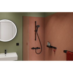 Zestaw prysznicowy 95 1jet EcoSmart z drążkiem 65 cm Czarny Matowy Activera S HANSGROHE 28041670