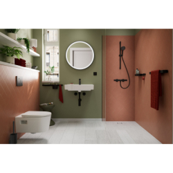 Zestaw prysznicowy 95 1jet EcoSmart z drążkiem 65 cm Czarny Matowy Activera S HANSGROHE 28041670