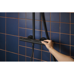 Komplet prysznicowy 240 1jet EcoSmart z termostatem Ecostat Fine Varia Czarny Matowy Activera S HANSGROHE 28078670