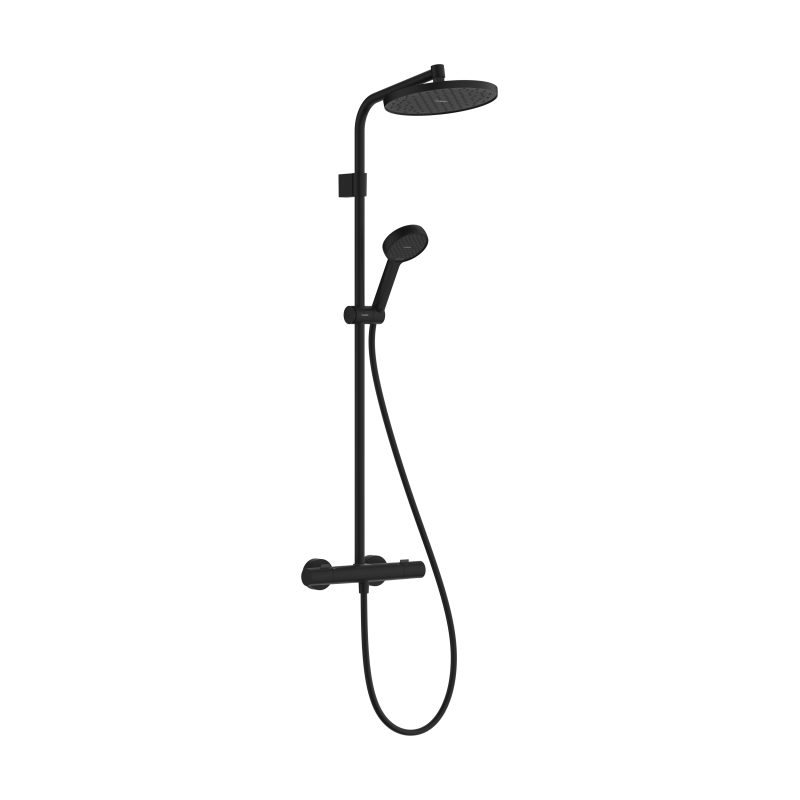 Komplet prysznicowy 240 1jet EcoSmart+ z termostatem Ecostat Fine Varia Czarny Matowy Activera S HANSGROHE 28083670