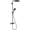 Komplet prysznicowy 240 1jet PowderRain, EcoSmart z termostatem Czarny Matowy Raindance S HANSGROHE 28823670