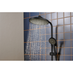 Komplet prysznicowy 240 1jet EcoSmart z termostatem Ecostat Fine, wannowy Czarny Matowy Activera S HANSGROHE 28871670