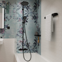 Komplet prysznicowy 240 1jet EcoSmart z termostatem Ecostat Fine, wannowy Czarny Matowy Activera S HANSGROHE 28871670