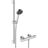 System prysznic 95 2jet EcoSmart z drążkiem 65 cm i termo. Ecostat Fine, natynkowy Chrom Activera Select S HANSGROHE 28876000