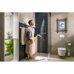 System prysznic 95 2jet EcoSmart z drążkiem 65 cm i termo. Ecostat Fine, natynkowy Chrom Activera Select S HANSGROHE 28876000