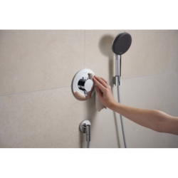 Przyłącze węża z zaworem zwrotnym, okrągłe Chrom FixFit Fine S HANSGROHE 28882000