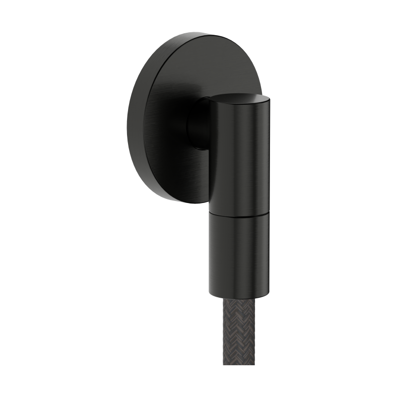 Przyłącze węża z zaworem zwrotnym, okrągłe Czarny Chrom Szczotkowany FixFit Fine S HANSGROHE 28882340