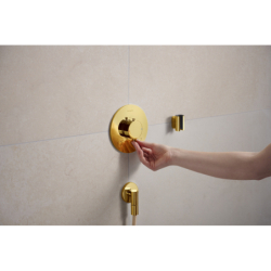 Przyłącze węża z zaworem zwrotnym, okrągłe Złoty Optyczny Polerowany FixFit Fine S HANSGROHE 28882990