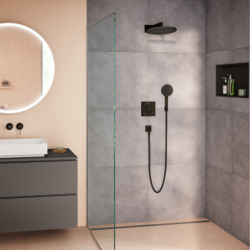 Przyłącze węża z zaworem zwrotnym, kwadratowe Czarny Matowy FixFit Fine E HANSGROHE 28883670