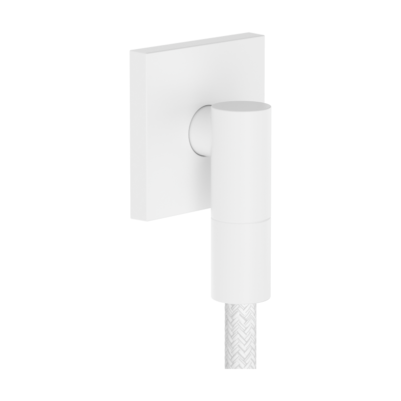 Przyłącze węża z zaworem zwrotnym, kwadratowe Biały Matowy FixFit Fine E HANSGROHE 28883700