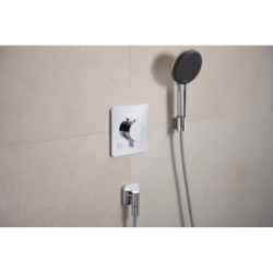 Przyłącze węża z zaworem zwrotnym, softsquare Chrom FixFit Fine Q HANSGROHE 28884000