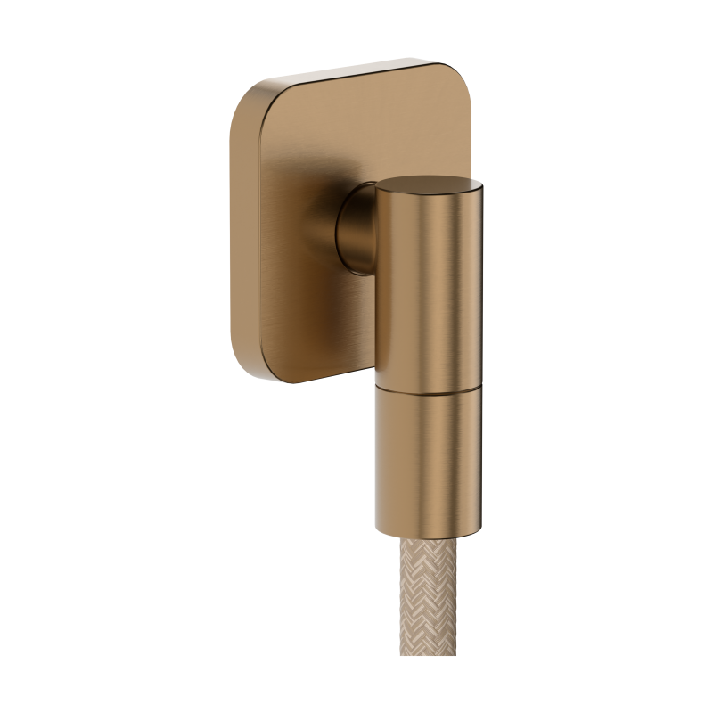 Przyłącze węża z zaworem zwrotnym, softsquare Brąz Szczotkowany FixFit Fine Q HANSGROHE 28884140