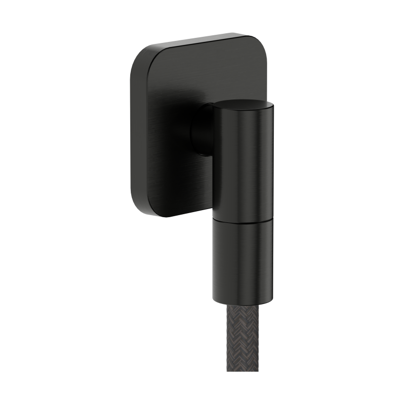 Przyłącze węża z zaworem zwrotnym, softsquare Czarny Chrom Szczotkowany FixFit Fine Q HANSGROHE 28884340