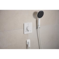Przyłącze węża z zaworem zwrotnym, softsquare Biały Matowy FixFit Fine Q HANSGROHE 28884700