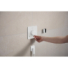 Przyłącze węża z zaworem zwrotnym, softsquare Biały Matowy FixFit Fine Q HANSGROHE 28884700