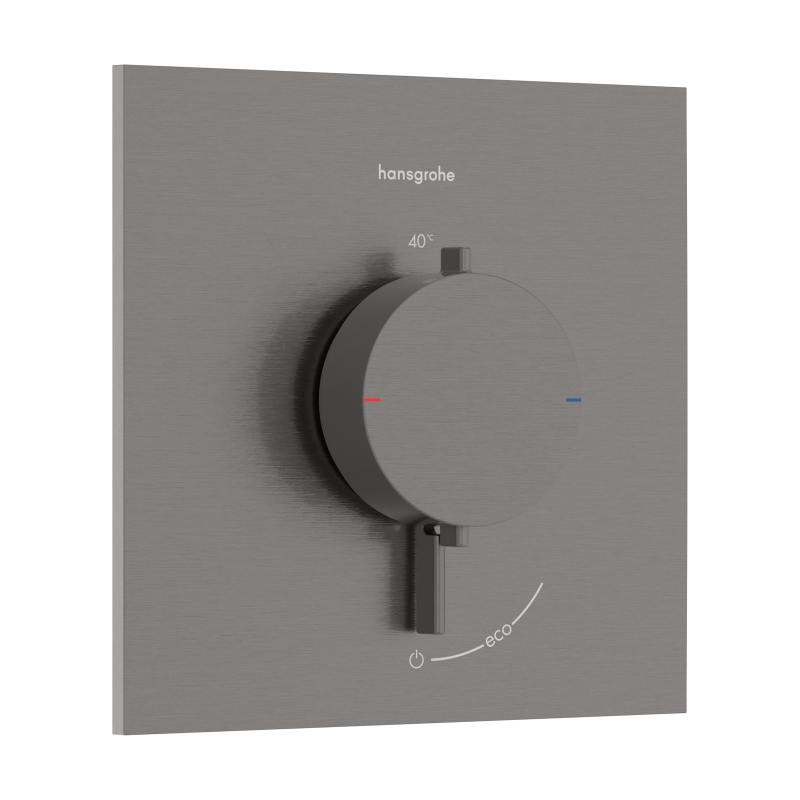 Bateria termostatyczna do 1 odbiornika, podtynkowa Czarny Chrom Szczotkowany Ecostat Comfort E HANSGROHE 33710340