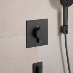 Bateria termostatyczna do 1 odbiornika, podtynkowa Czarny Chrom Szczotkowany Ecostat Comfort E HANSGROHE 33710340