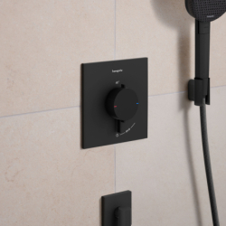 Bateria termostatyczna do 1 odbiornika, podtynkowa Czarny Matowy Ecostat Comfort E HANSGROHE 33710670