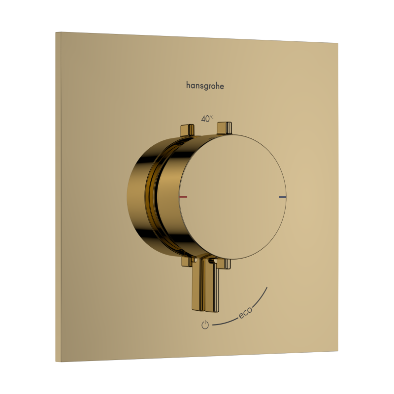 Bateria termostatyczna do 1 odbiornika, podtynkowa Złoty Optyczny Polerowany Ecostat Comfort E HANSGROHE 33710990
