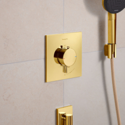 Bateria termostatyczna do 1 odbiornika, podtynkowa Złoty Optyczny Polerowany Ecostat Comfort E HANSGROHE 33710990