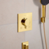 Bateria termostatyczna do 2 odbiorników, podtynkowa Złoty Optyczny Polerowany Ecostat Comfort E HANSGROHE 33711990