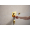 Bateria termostatyczna do 2 odbiorników, podtynkowa Złoty Optyczny Polerowany Ecostat Comfort E HANSGROHE 33711990