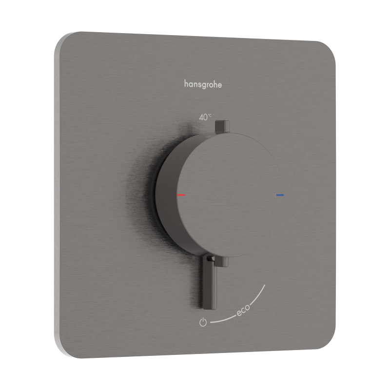 Bateria termostatyczna do 1 odbiornika, podtynkowa Czarny Chrom Szczotkowany Ecostat Comfort Q HANSGROHE 33712340