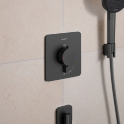Bateria termostatyczna do 1 odbiornika, podtynkowa Czarny Chrom Szczotkowany Ecostat Comfort Q HANSGROHE 33712340