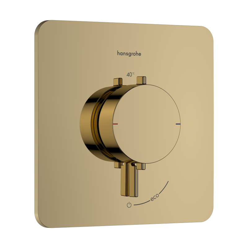 Bateria termostatyczna do 1 odbiornika, podtynkowa Złoty Optyczny Polerowany Ecostat Comfort Q HANSGROHE 33712990